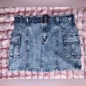 Sincerely Jules Denim Jean Cargo Skirt with Belt Ladies Size 5/26